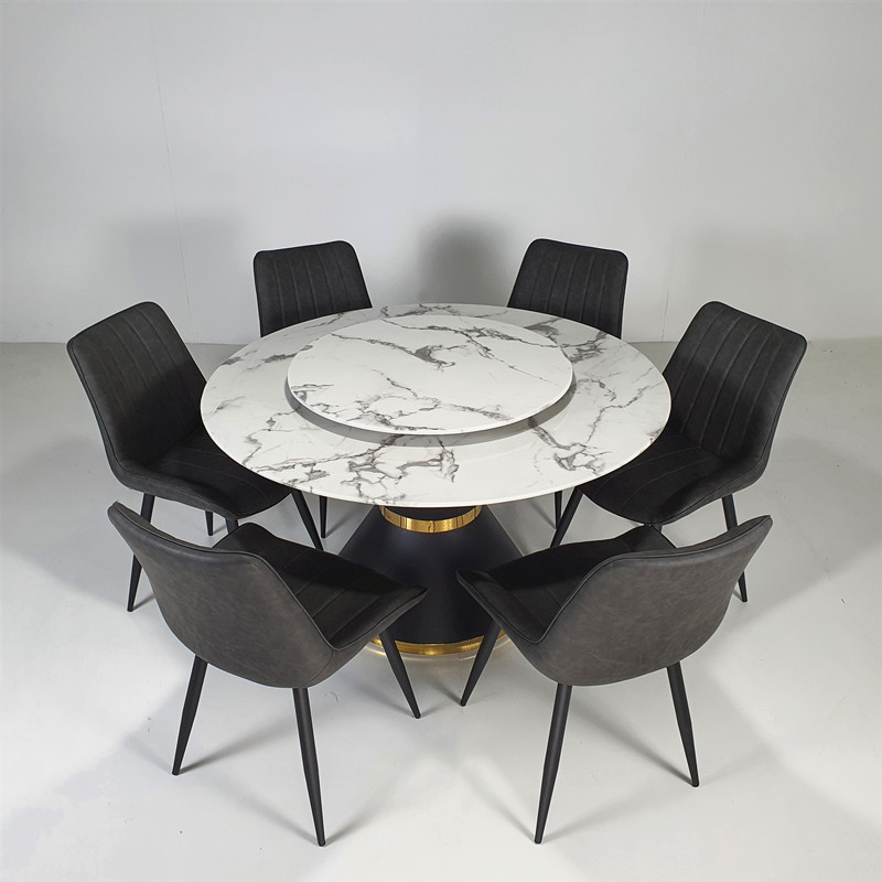 Marble Dining Table 130cm X Round, Round Marble Dining Room Set