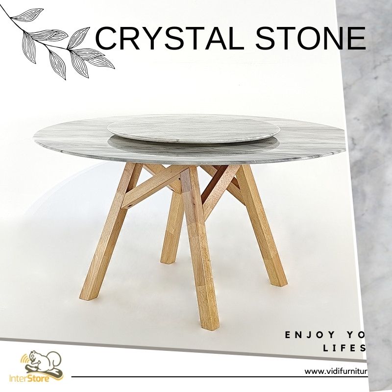 crystal stone table