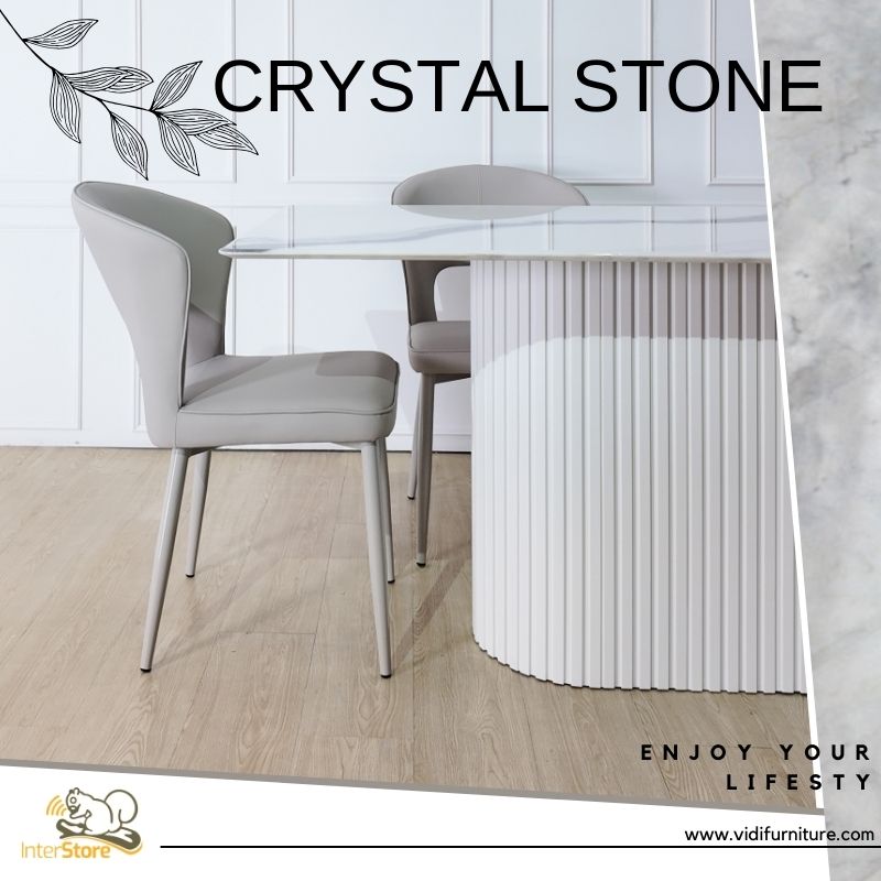 crystal stone table